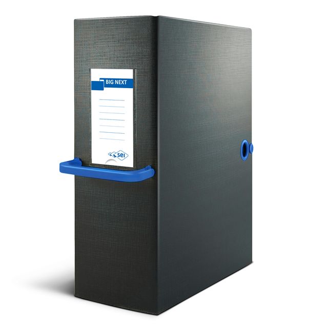 Scatola archivio Big Next - dorso 20 cm - 25 x 35 cm - nero/blu - Sei Rota