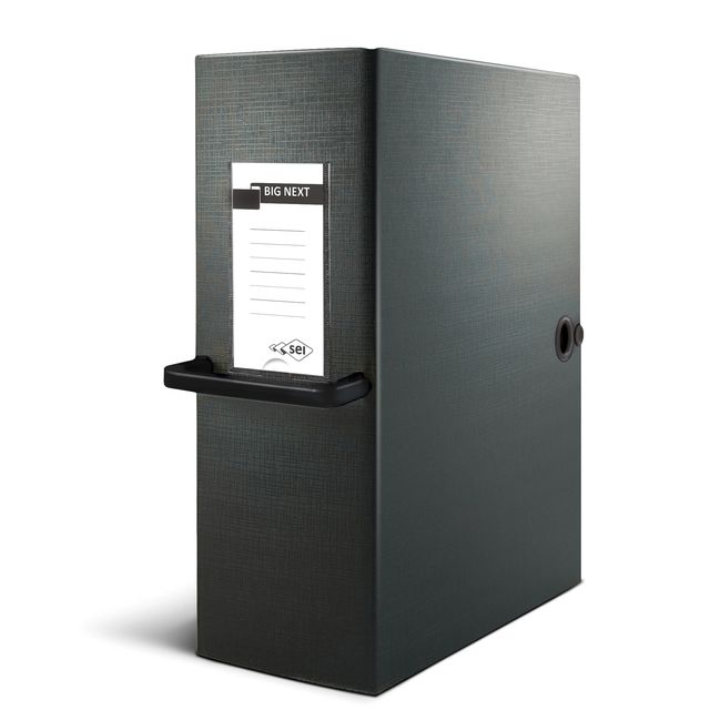 Scatola archivio Big Next - dorso 20 cm - 25 x 35 cm - nero/nero - Sei Rota