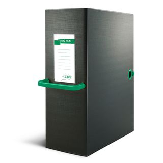 Scatola archivio Big Next - dorso 20 cm - 25 x 35 cm - nero/verde - Sei Rota