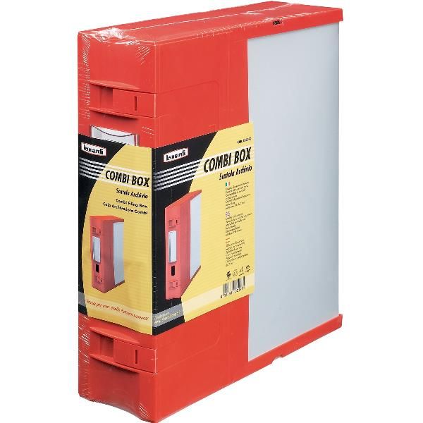Scatola archivio Combi Box E600 - dorso 9 cm - 29,8 x 36,2 cm - rosso - Fellowes