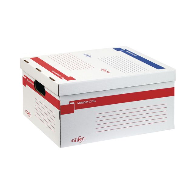 Scatola archivio Memory X File - con coperchio - dorso 27,5 cm - 37 x 27 x 52 c…
