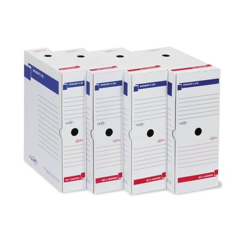Scatola archivio Memory X100 - 25 x 35 cm - dorso 10 cm - bianco - Sei Rota