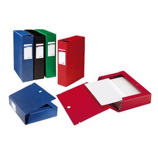 Scatola archivio Scatto - dorso 12 cm - 25 x 35 cm - rosso - Sei Rota