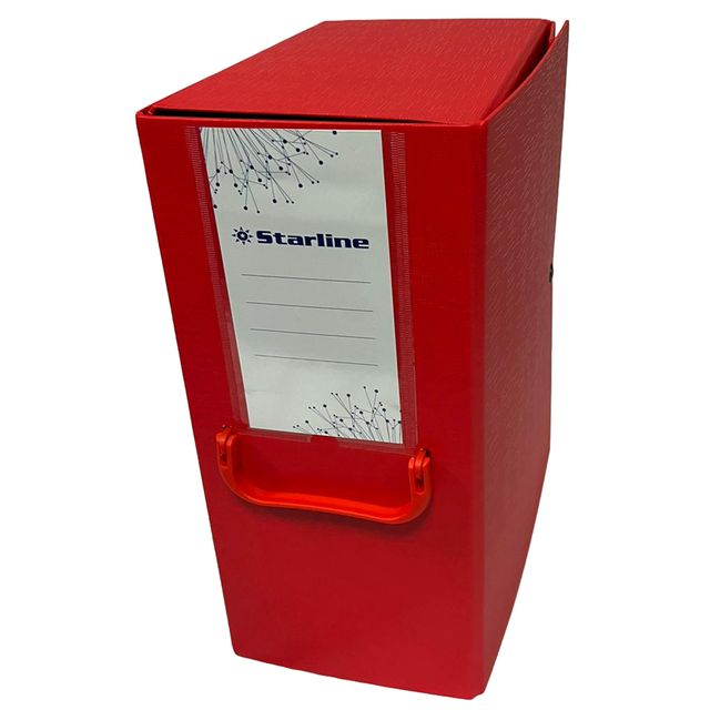 Scatola archivio con maniglia - dorso 20 cm - 25 x 35 cm - rosso - Starline