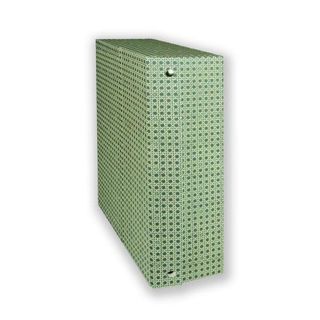 Scatola archivio in legno - 38 x 27 cm - dorso 12 cm - grigio - Brefiocart