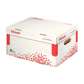 Scatola container Speedbox - Small - 25,2 x 35,5cm - dorso 19,3 cm - bianco e r…