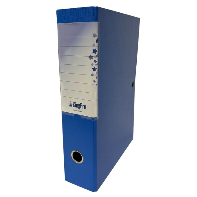 Scatola progetto KingPro - con portaetichetta - dorso 4 cm - blu - Starline