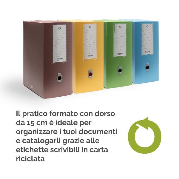 Scatola progetto Plus HOLOS - 25 x 35 cm - dorso 15 cm - azzurro - Fellowes
