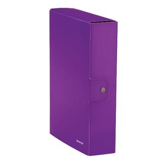 Scatola progetto WOW - dorso 8 cm - viola metallizzato - Leitz