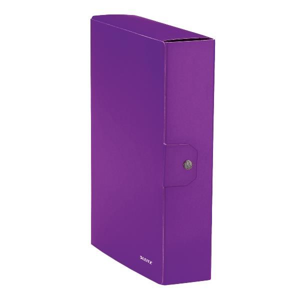 Scatola progetto WOW - dorso 8 cm - viola metallizzato - Leitz