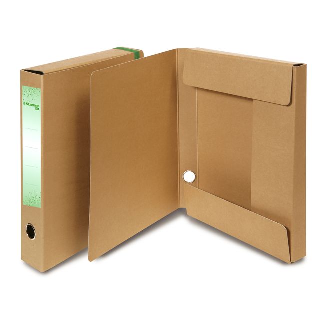 Scatola progetto con elastico - cartone FSC- dorso 8 cm - 25x35 cm - avana - St…
