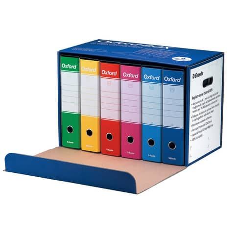 Scatola registratori Oxford G85 - dorso - 8 cm - protocollo 23 x 33 cm - colori…