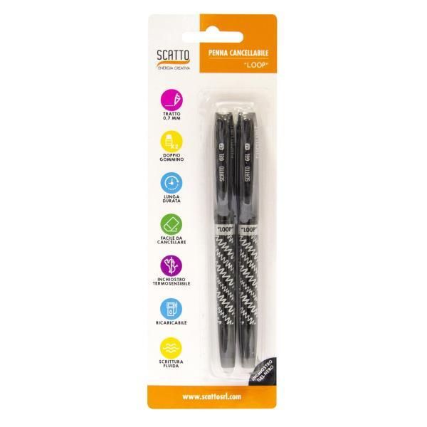 Scatto ScattoLoop - Penna a sfera - non permanente - nero - inchiostro gel - 0.…
