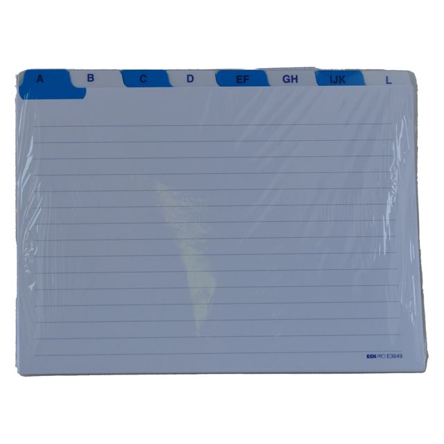 Schede - rubrica A/Z - 15x21 cm (orizzontale) - bianco - Edipro