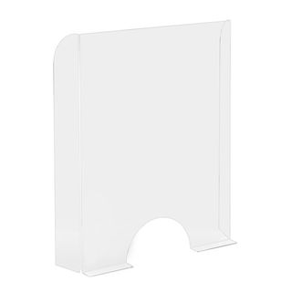 Schermo protettivo - con feritoia - da banco - 95 x 55 cm - PET - Lebez