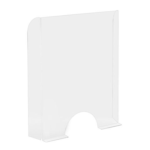 Schermo protettivo - con feritoia - da banco - 95 x 55 cm - PET - Lebez