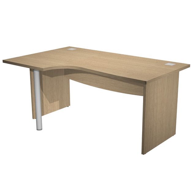 Scrivania Agorà Direction Compact - SX - fianco pannello - L 180 cm - rovere