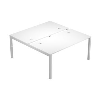 Scrivania Agorà a 2 postazioni contrapposte - 120 x 168 x 72,5 cm - bianco