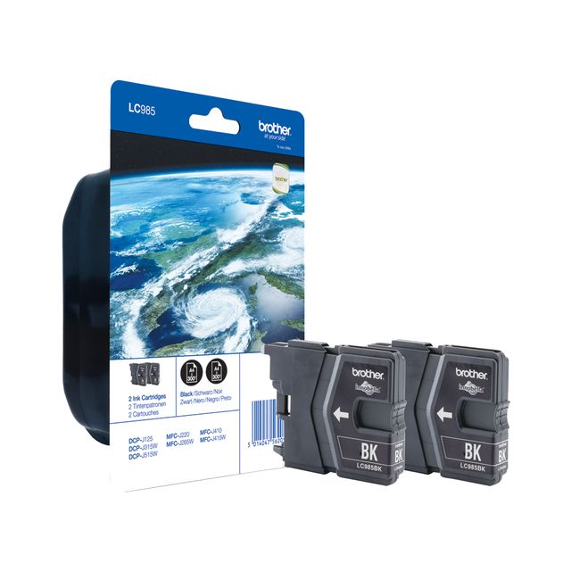 Brother LC985 Twin-Pack - Confezione da 2 - nero - originale - blister con alla…