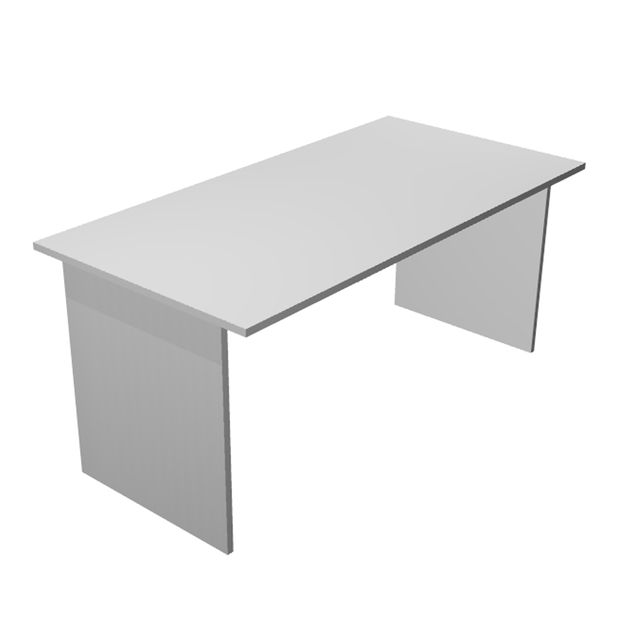 Scrivania Easy - lineare - 160 x 80 x 72 cm - grigio