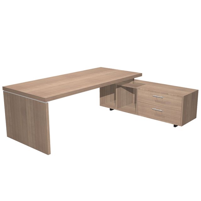Scrivania Manager Prestige - con mobile servizio reversibile - 210 x 90 x 74 cm…