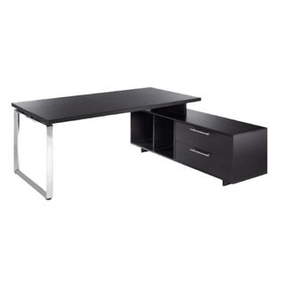 Scrivania Manager Prestige Metal - con mobile servizio reversibile - 180 x 90 x…