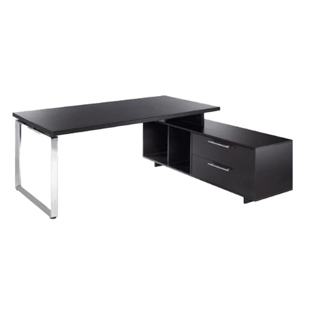 Scrivania Manager Prestige Metal - con mobile servizio reversibile - 180 x 90 x…