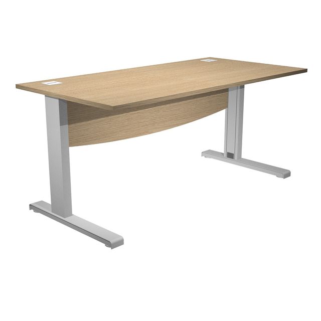 Scrivania Operativa Agorà Basic - fianchi a L metallo - 160 x 80 x L 73 cm - ro…