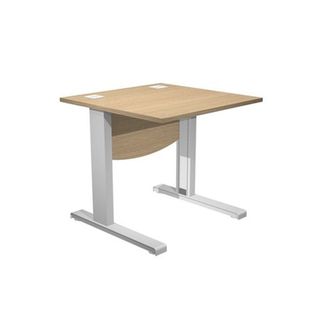 Scrivania Operativa Agorà Basic - fianchi a L metallo - 80 x 80 x L 73 cm - rov…
