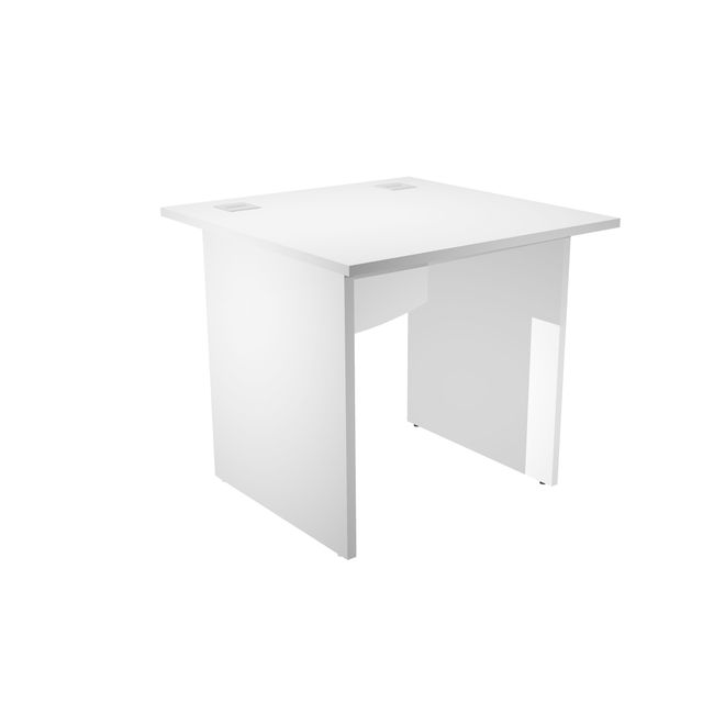 Scrivania Operativa Agorà Basic - fianchi melaminico - 80 x 80 x H 73 cm - bian…