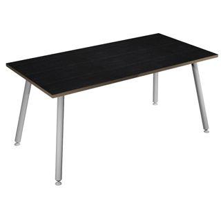 Scrivania Skinny Metal - 120 x 80 x H 74,4 cm - bianco / nero venato