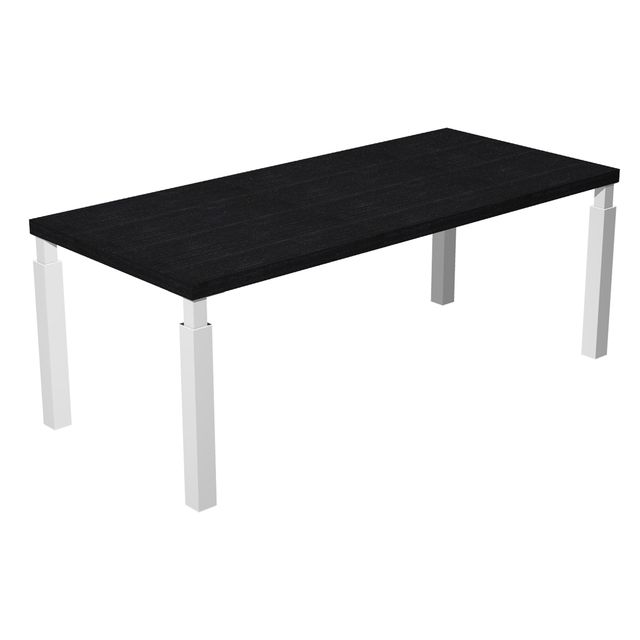 Scrivania direzionale Prestige Quadro - 180 x 90 cm - nero venato/bianco