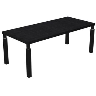 Scrivania direzionale Prestige Quadro - 180 x 90 cm - nero venato/nero