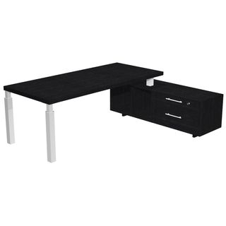 Scrivania direzionale Prestige Quadro - con mobile di servizio - 180 x 90 cm - …