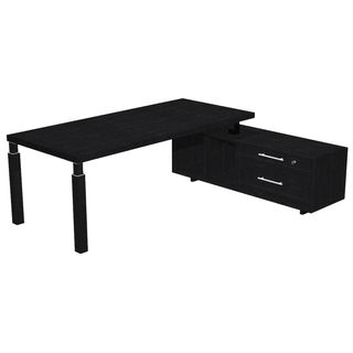 Scrivania direzionale Prestige Quadro - con mobile di servizio - 180 x 90 cm - …