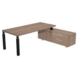Scrivania direzionale Prestige Quadro - con mobile di servizio - 210 x 90 cm - …