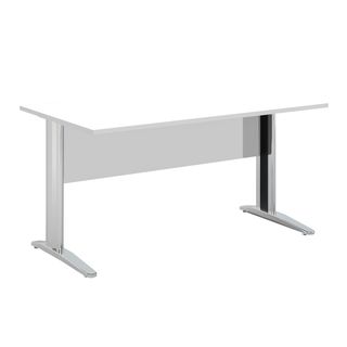 Scrivania lineare Easy - 140 x 80 x 72 cm - Bianco/grigio cromato