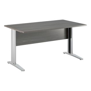 Scrivania lineare Easy - 140 x 80 x 72 cm - Frassino toscano/grigio cromato