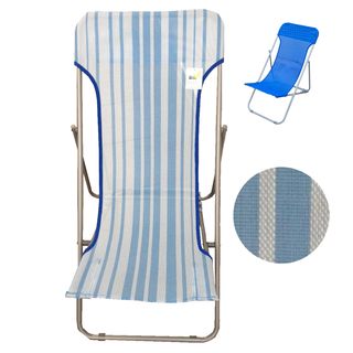 Sdraio Beach - pieghevole - 70 x 72 x 45 cm - acciaio verniciato/texilene - rig…