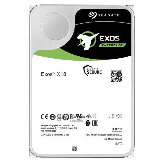 Seagate Exos X18 ST12000NM005J - HDD - crittografato - 12 TB - interno - SAS 12…