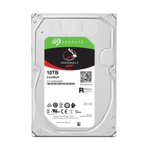 Seagate IronWolf ST10000VN000 - HDD - 10 TB - interno - 3.5" - SATA 6Gb/s - 720…