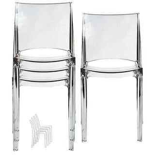 Sedia B-side - 48 x 50 x 81,5 cm - policarbonato - trasparente - Grandsoleil - …