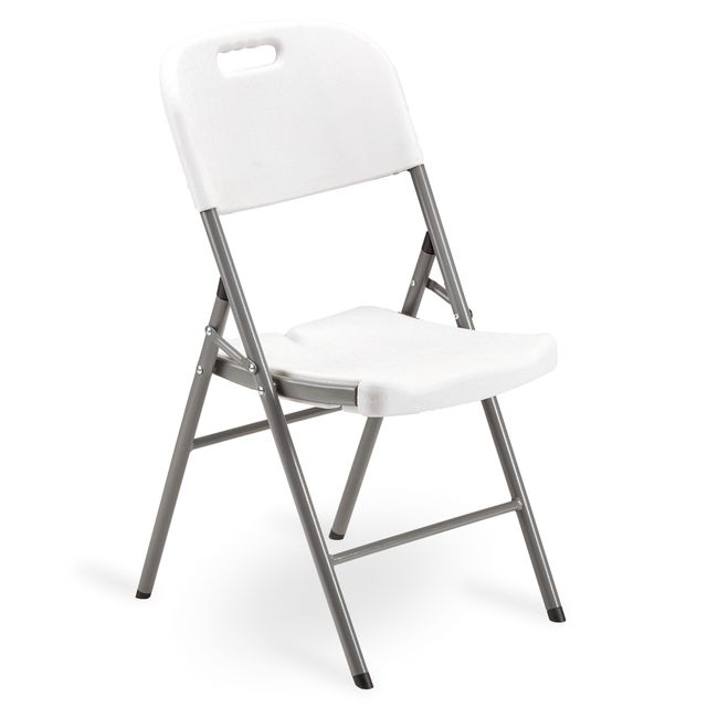Sedia Horeca - pieghevole - 88 x 50 x 45 cm - acciaio/HDPE - bianco - Garden Fr…