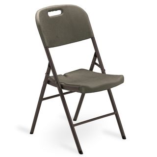 Sedia Horeca - pieghevole - 88 x 50 x 45 cm - acciaio/HDPE - noce - Garden Frie…