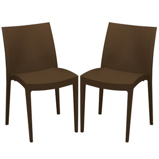 Sedia Venice - 51 x 49 x 80 cm - polipropilene - moka - Grandsoleil - conf. 2 p…