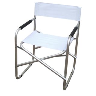 Sedia pieghevole Regista - 79 x 47 x 57 cm - alluminio/PVC - bianco - Garden Fr…