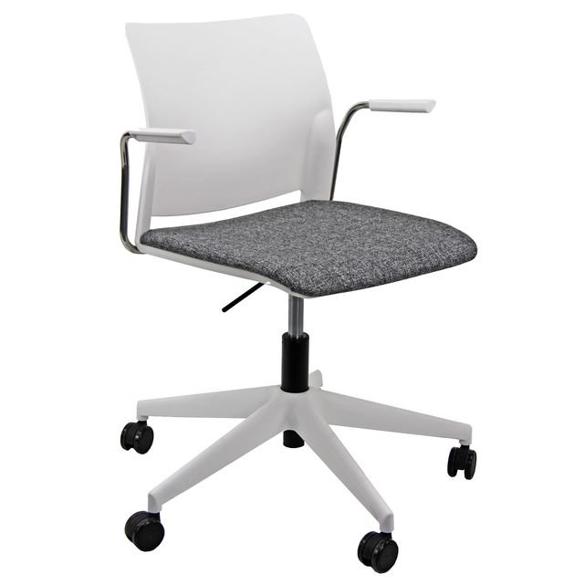Seduta Home/Office Alpha APGBBRT - con braccioli inclusi - bianco/grigio - Unis…