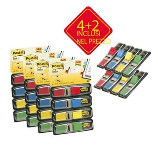 Segnapagina Post-it Index Mini - 683-6 - 4 colori classici - Value Pack 4+2 (bl…