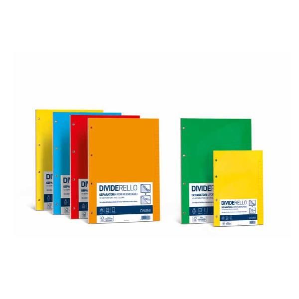 Separatore Dividerello - cartoncino colorato 220 gr - 16 x 21 cm - mix 5 colori…
