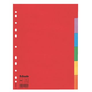 Separatore Economy - 6 tasti - cartoncino colorato 160 gr - A4 - multicolore - …